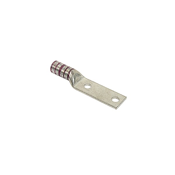 Thomas & Betts 2 HOLE LUG LONG BRL 4/0 AWG, 1/2" BOLT 1 3/4" CTR, PURPLE ROHS 54866BE